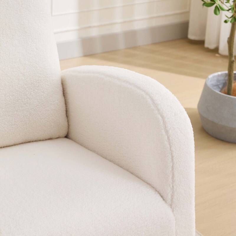 27.2"W Rocking Chair with High Back and Side Pocket