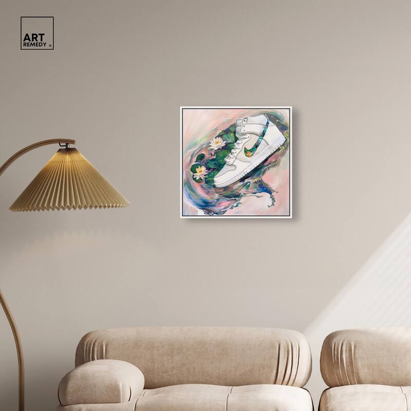 Lilypads Sneaker Splash Canvas by Art Remedy