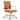 Benmar Ribbed PU Leather Office Chair - Ergonomic Swivel Desk Chair - Chrome Gold Steel Base Executive Computer Seat
