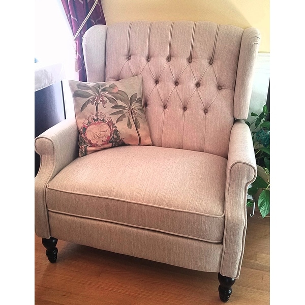 Brunhilda 37.5 Wide Oversized Wingback Recliner Hiewigo