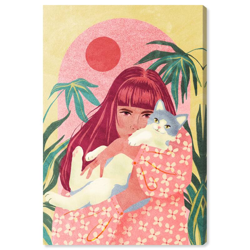 Wynwood Studio Canvas Fashion and Glam An Adorable Pair Pink and Light Pink Modern & Contemporary Wall Art Canvas Print