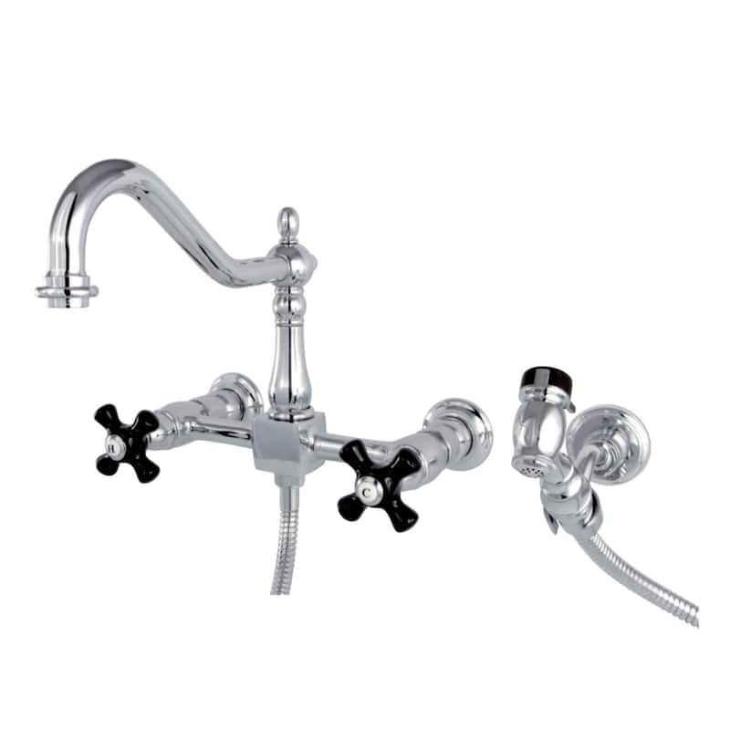 Kingston Brass Duchess 1.8 GPM Wall Mounted Bridge Kitchen Faucet -