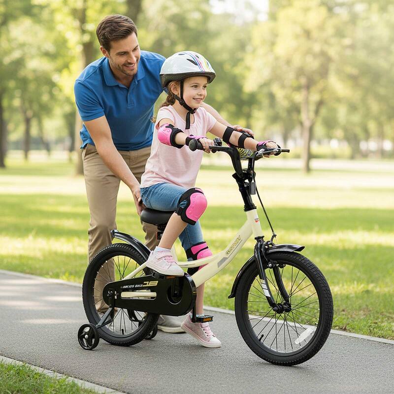 Costway 14" Kids Bike with Removable Training Wheels Adjustable Seat & - See Details