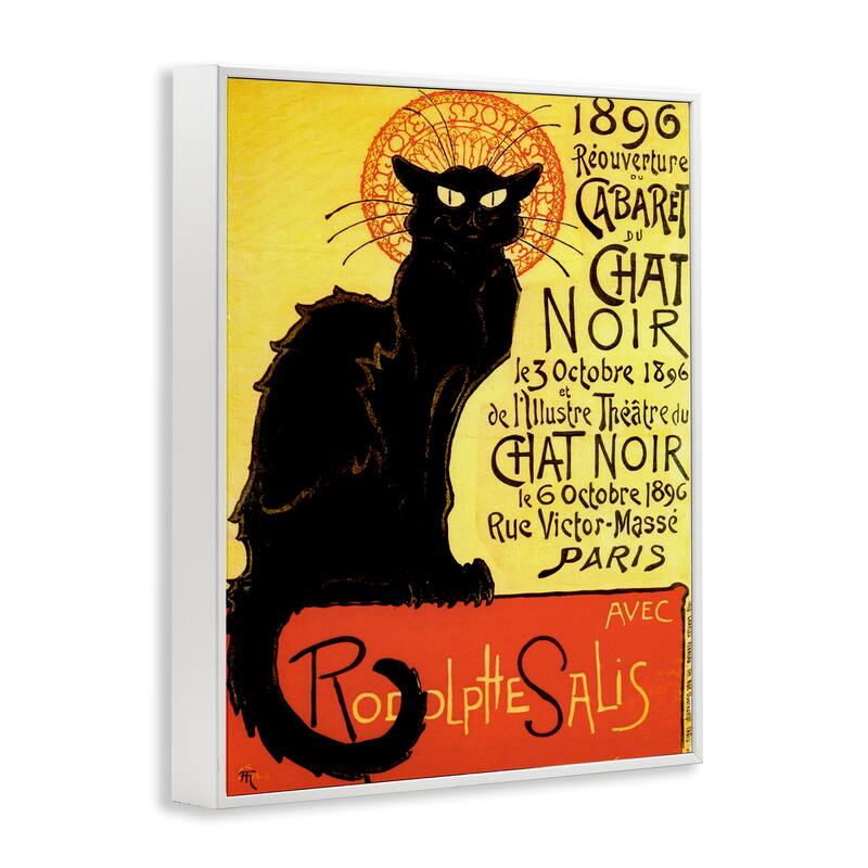 Stupell Vintage Halloween Black Cat Framed Giclee Art Design By Marcus Jules
