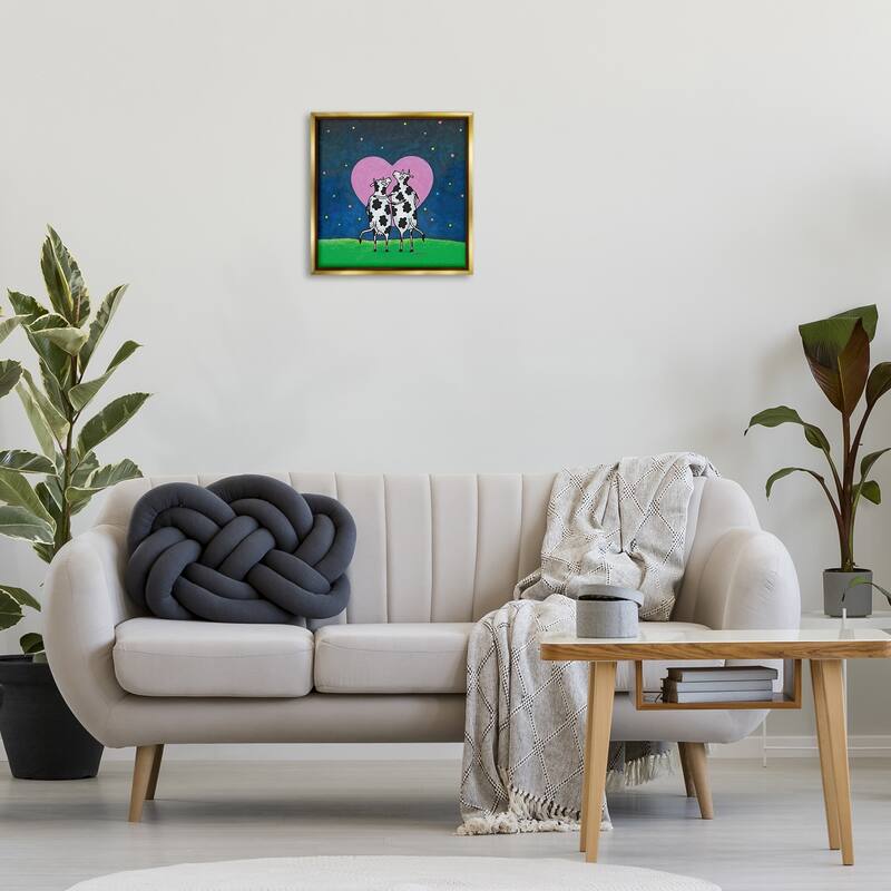 Stupell Loving Significant Udder Framed Floater Canvas Wall Art Design By Roger Straub