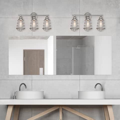 Design House Ajax Reversible 3 Light Dimmable Bathroom Vanity Light