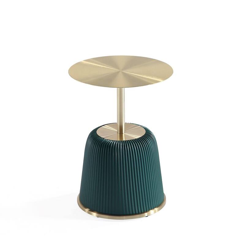 Manhattan Comfort Modern Anderson Ceramic Gold Table Set