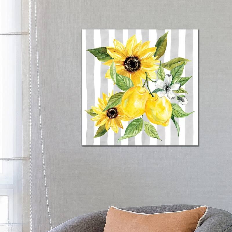 iCanvas "Lemons and Sunflowers I" by Carol Robinson Canvas Print - 26x26x1.5