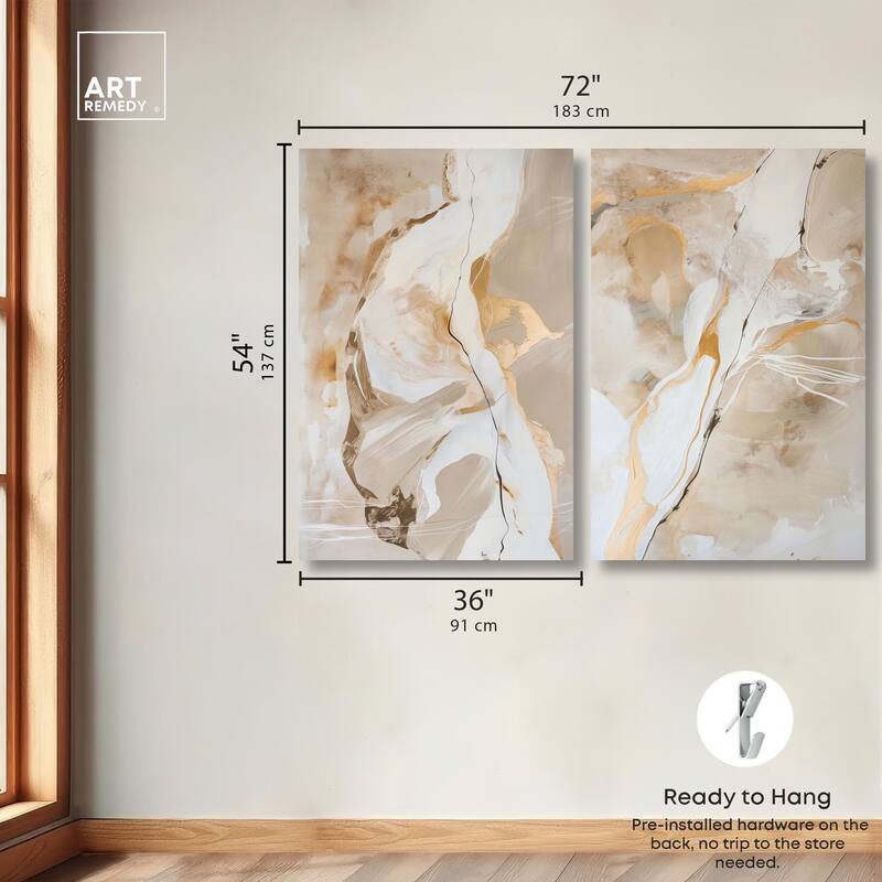 Mystic Reviere Set Canvas Set of 2 by Art Remedy, Gallery Wrapped