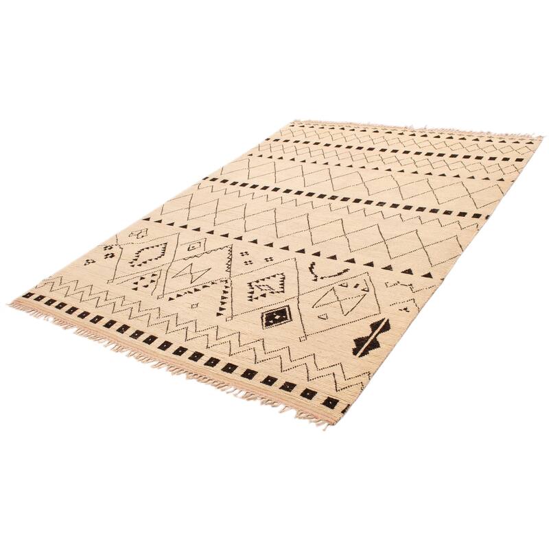 ECARPETGALLERY Hand-knotted Pak Finest Marrakesh Cream Wool Rug - 9'1 x 12'6