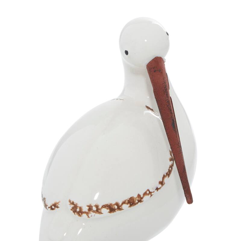 White Ceramic Bird Decorative Sculpture (Set of 3)
