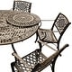 preview thumbnail 10 of 12, Mesh Lattice 59 in. Round Dining Set with Lazy Susan and Six Chairs