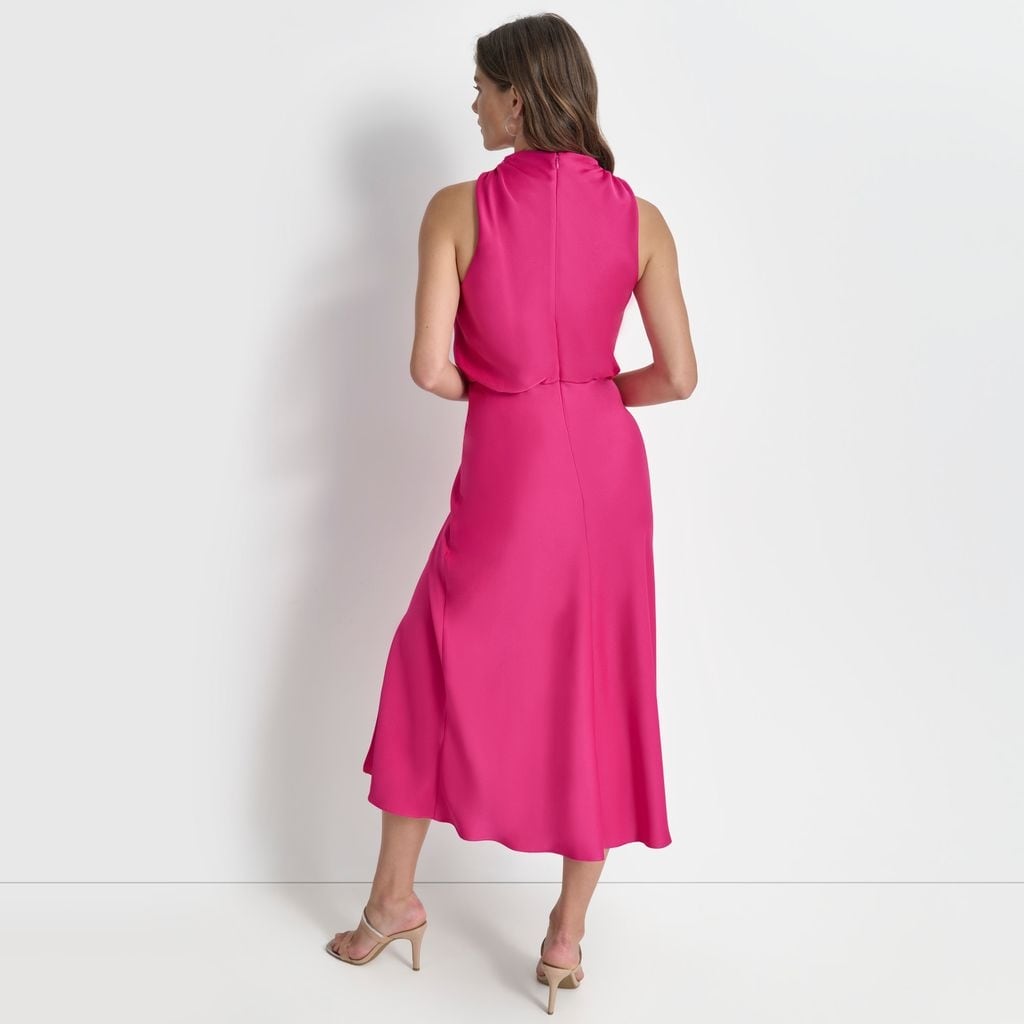 white mermaid midi dress Petal and Pup Women's Adalyn Halterneck Midi Dress