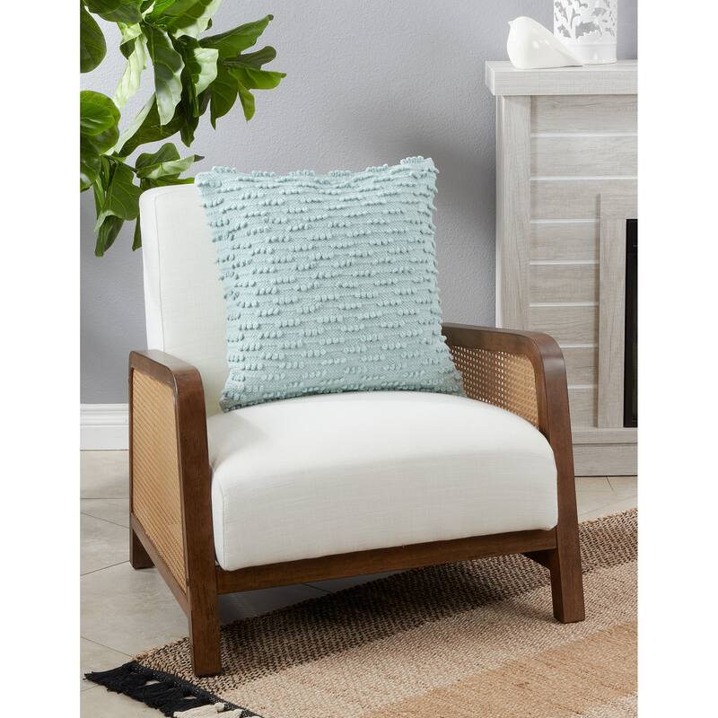 Nubby Design Down Filled Throw Pillow
