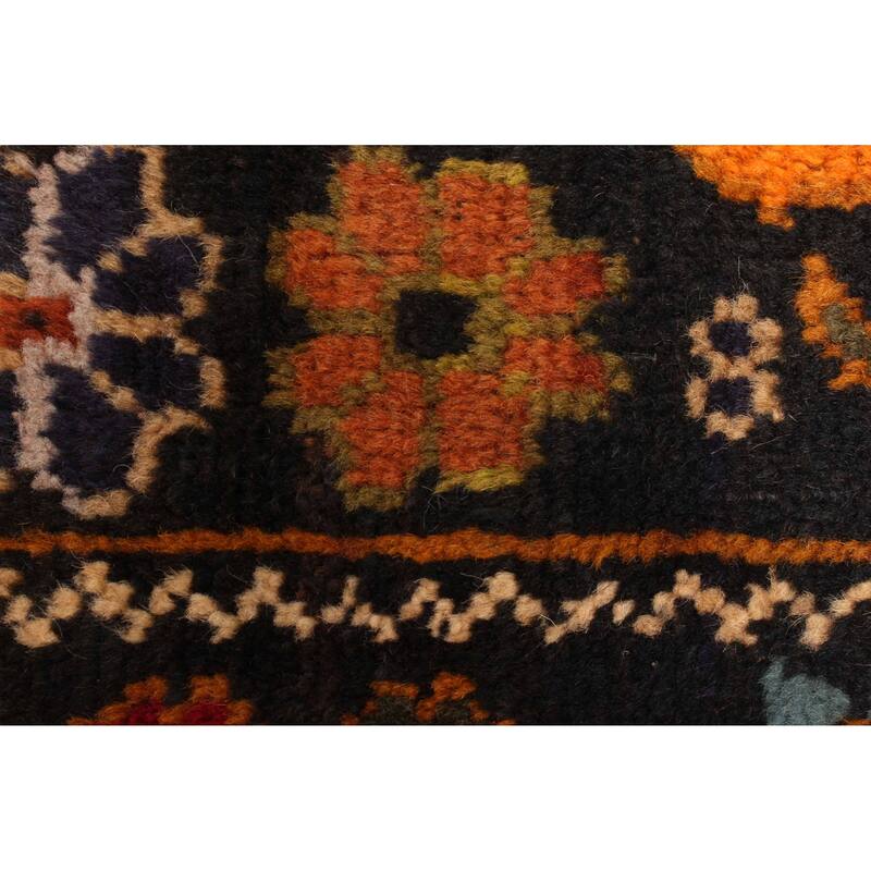 ECARPETGALLERY Hand-knotted Teimani Dark Brown Wool Rug - 3'2 x 4'11