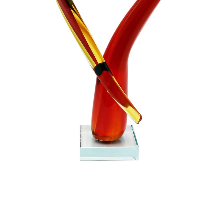 Opus Heart Handcrafted Art Glass Sculpture