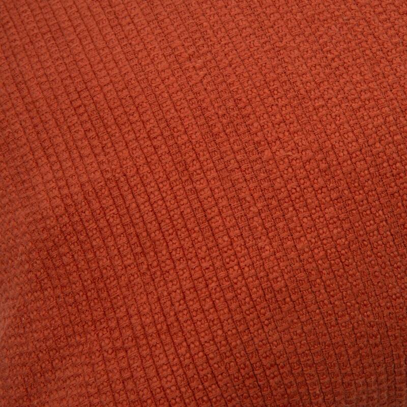 Rizzy Home Ribbed Textured Solid Throw Pillow - Polyester - Terra Cotta