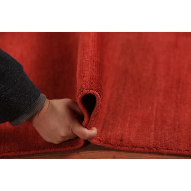 Gabbeh Modern Runner Rug Handmade Foyer Wool Carpet - 3'2" x 9'8"