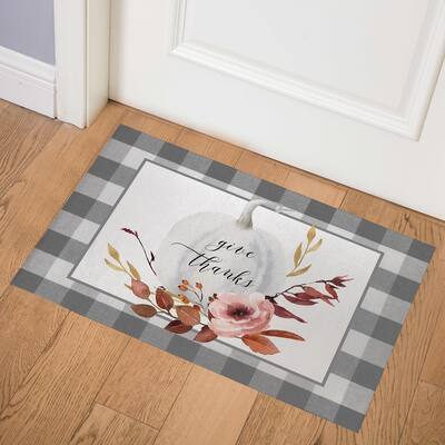 GIVE THANKS Indoor Floor Mat By Kavka Designs