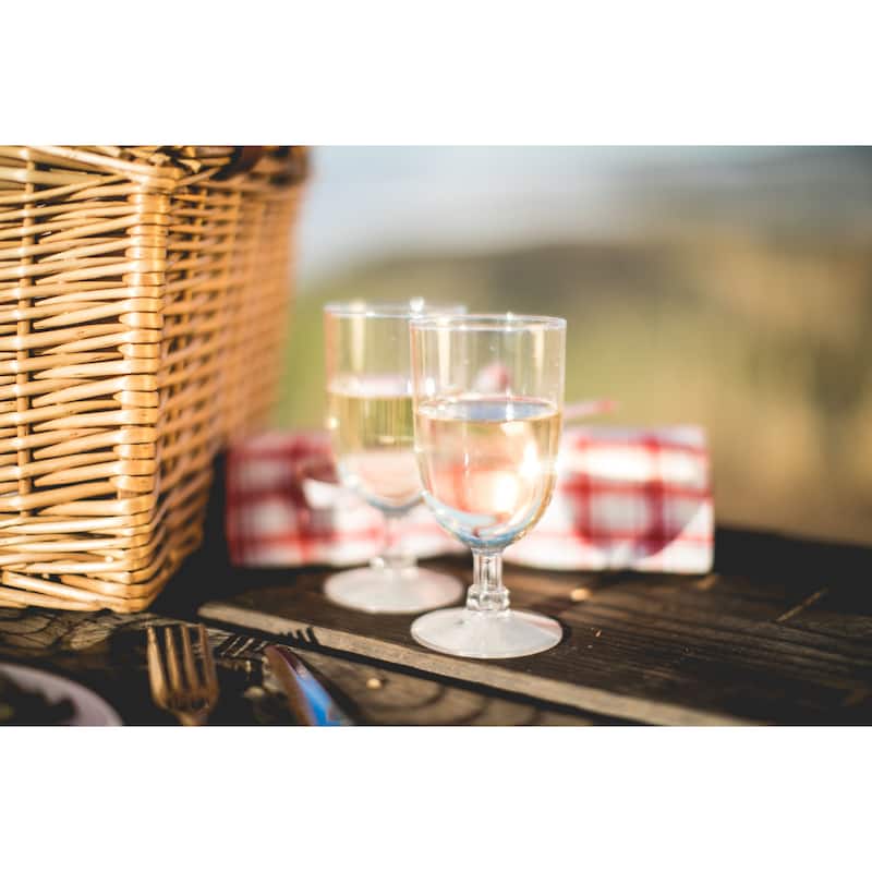 Picnic Time Piccadilly Picnic Basket, (Red & White Plaid Pattern) - N/A