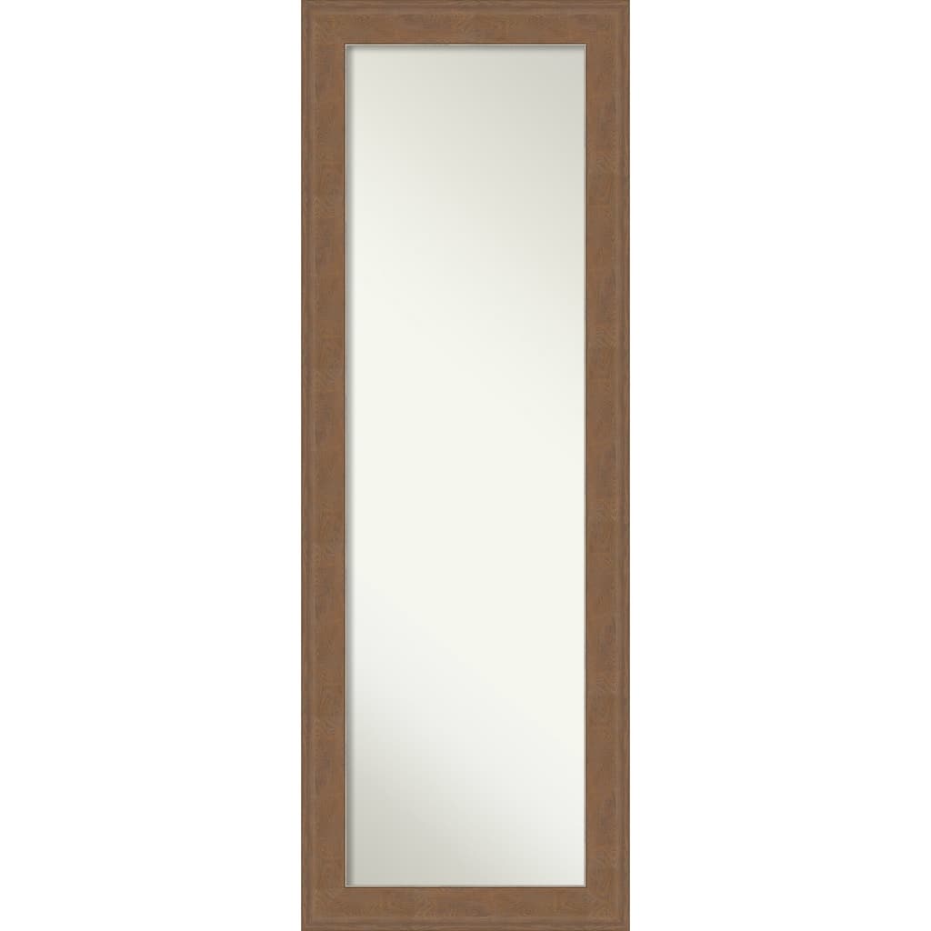 Non-Beveled Full Length On The Door Mirror - Alta Frame - Outer Size: 19 x 53 in