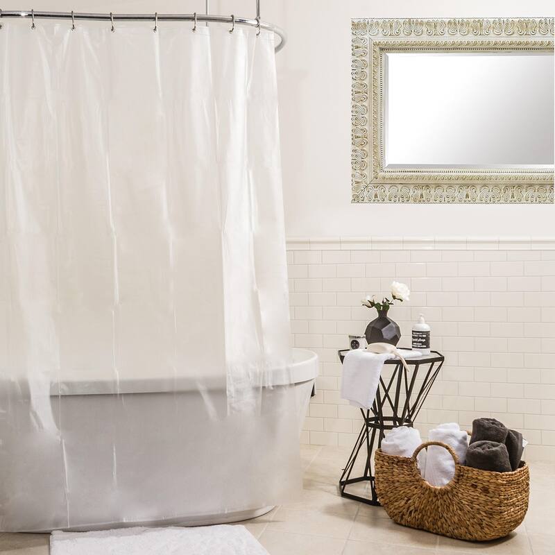 Lightweight Shower Curtain Liner With 12 Rustproof Metal Grommet Holes