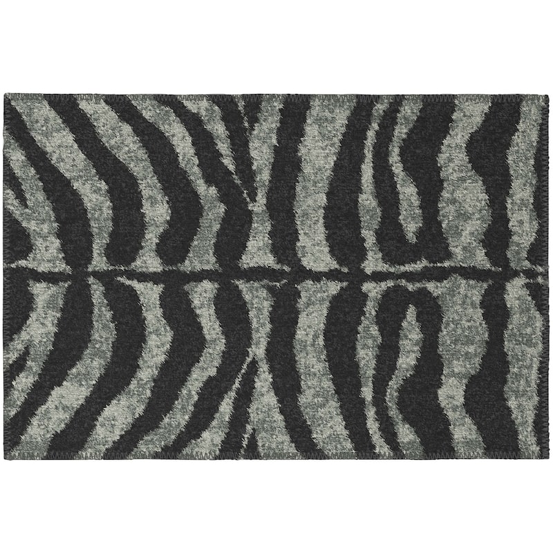 Addison Indoor/ Outdoor Safari Zebra Animal Print Washable Area Rug