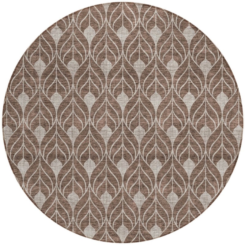 HomeRoots Geometric Transitional Rectangle Outdoor Rug