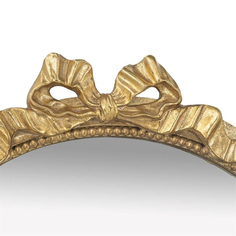 23.6" x 37.3" Baroque Style Gold Arch Mirror