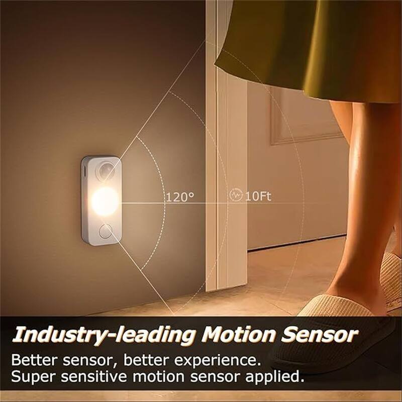 4-Pack Rechargeable Motion Sensor LED Lights,White Colors