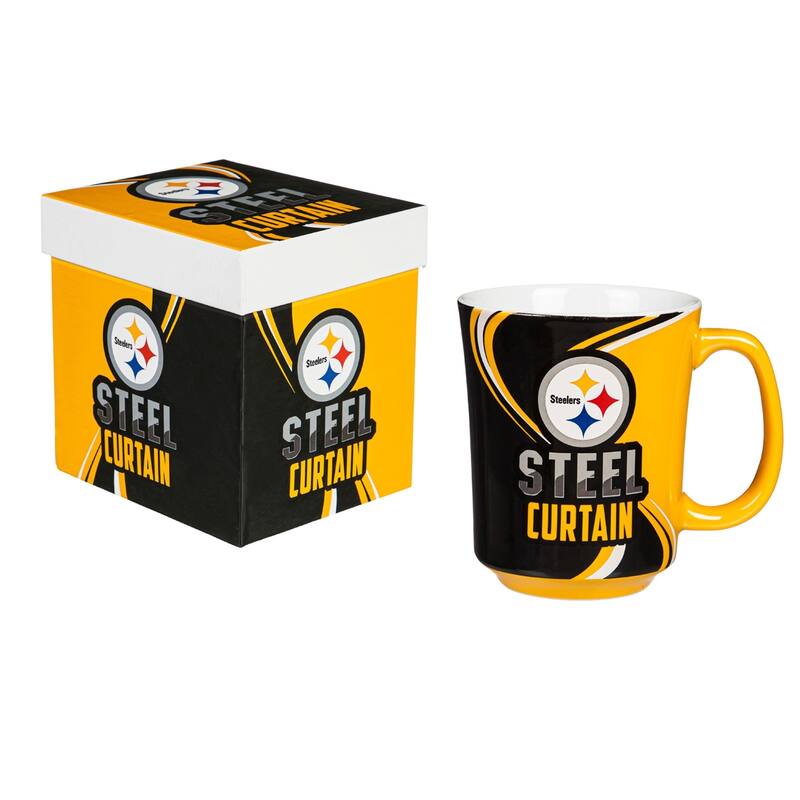 Pittsburgh Steelers, 14 oz Ceramic Coffee Mug w/ Gift Box