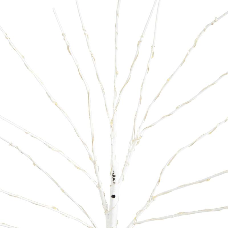 Pre-Lit Battery Operated Birch Twig Branches Artificial Christmas Tree - 24" - Warm White LED Lights - Set of 2