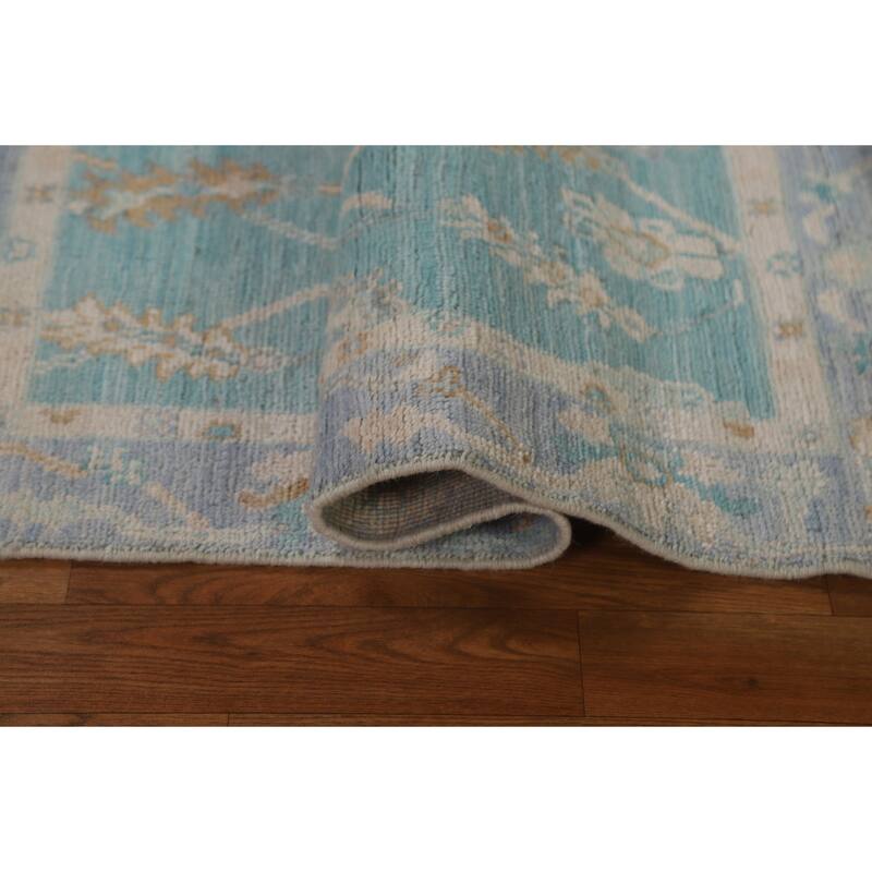 Traditional Oushak Turkish Oriental Rug Wool Hand-knotted Foyer Carpet - 2'0" x 4'0"