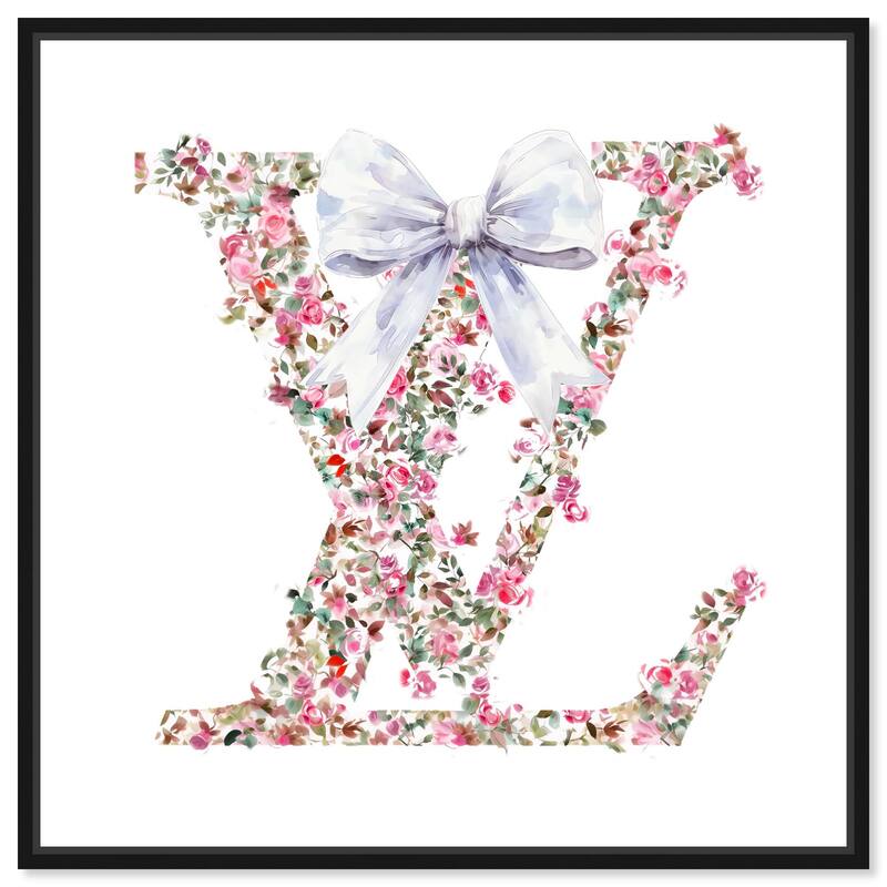 Makes Me Believe Bow Canvas by Art Remedy - Black - 16" x 16"