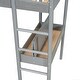 preview thumbnail 16 of 16, Grey Teddy Fleece Loft Bed with Stroage Drawers & Desk, Twin