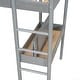 preview thumbnail 91 of 108, Kids Loft Bed Elegance Teddy Fleece Loft Bed with Full Length Guardrail, Storage Shelf, 4 Drawers, and Convertible Desk