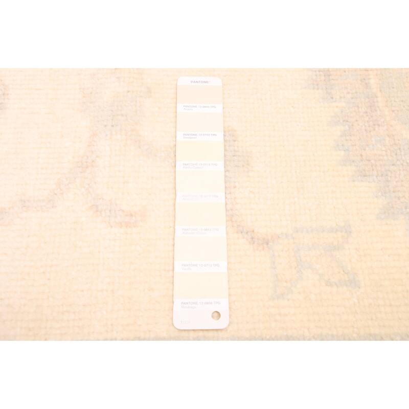ECARPETGALLERY Hand-knotted Modern Oushak Ivory Wool Rug - 8'0 x 10'0