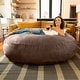preview thumbnail 40 of 66, Jaxx Cocoon 6 Ft Giant Bean Bag Sofa and Lounger for Adults, Microsuede Chocolate