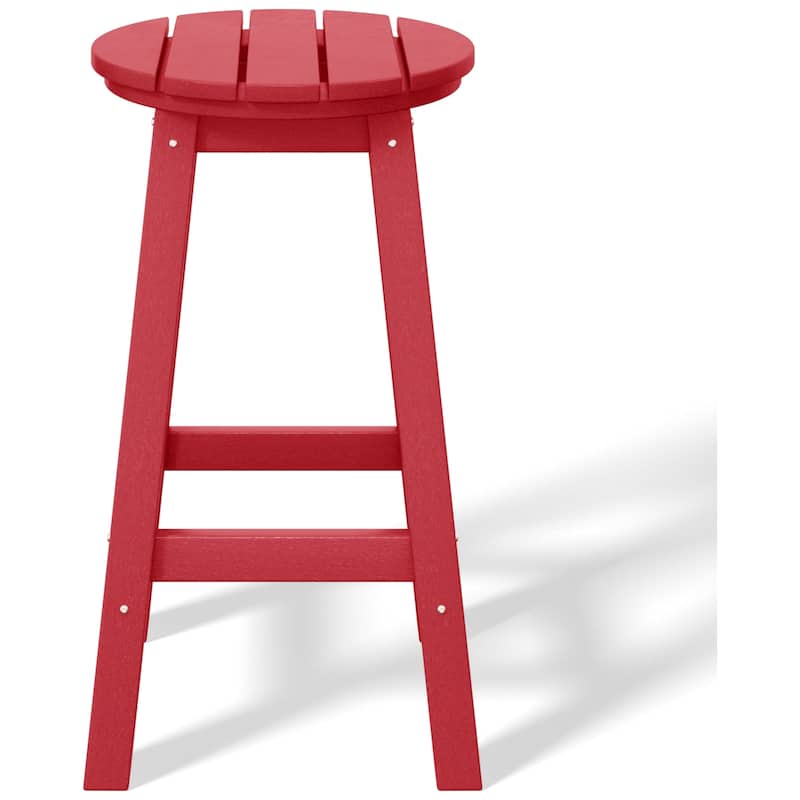 Polytrends Laguna Hdpe All Weather Outdoor Patio 24" Round Counter Stool (Set Of 3)
