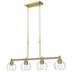 preview thumbnail 5 of 56, 4/5-Light Kitchen Island Pendant Light Fixture with Clear Glass Shades