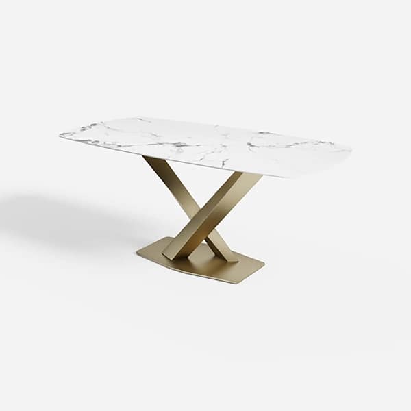 Modern Matte Sintered Stone Dining Table - Bed Bath & Beyond - 40180575