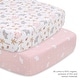 preview thumbnail 3 of 3, The Peanutshell Organic Cotton Crib Bedding Set for Baby Girls, Safari Oasis, 4 Pieces