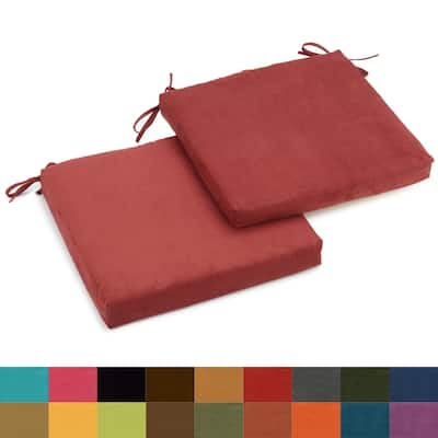 20-inch by 19-inch Microsuede Chair Cushion with Ties (Set of 1, 2, or 4)
