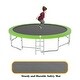 preview thumbnail 20 of 27, 16ft Round Outdoor Trampoline with Enclosure Net and Basketball Hoop