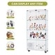 preview thumbnail 67 of 165, Glass Display Cabinet with Doors & Locks, Acrylic Shelves, Floor Standing Storage Showcase for Home or Office