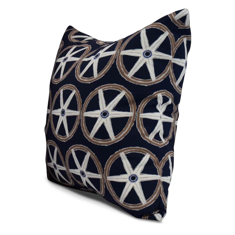 20 x 20 inch Nautical Geo Lines Geometric Print Pillow