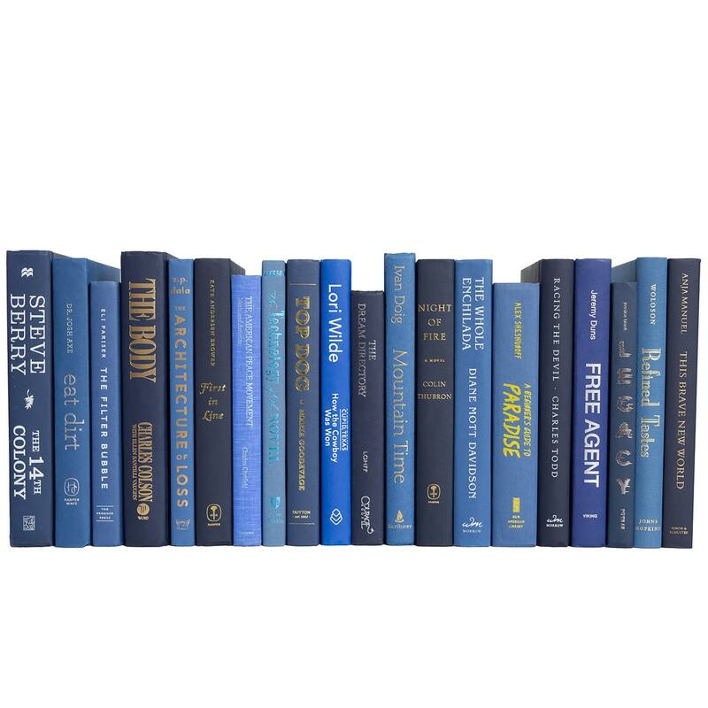 Books Blue Decorative Accessories: Denim Color By The Foot