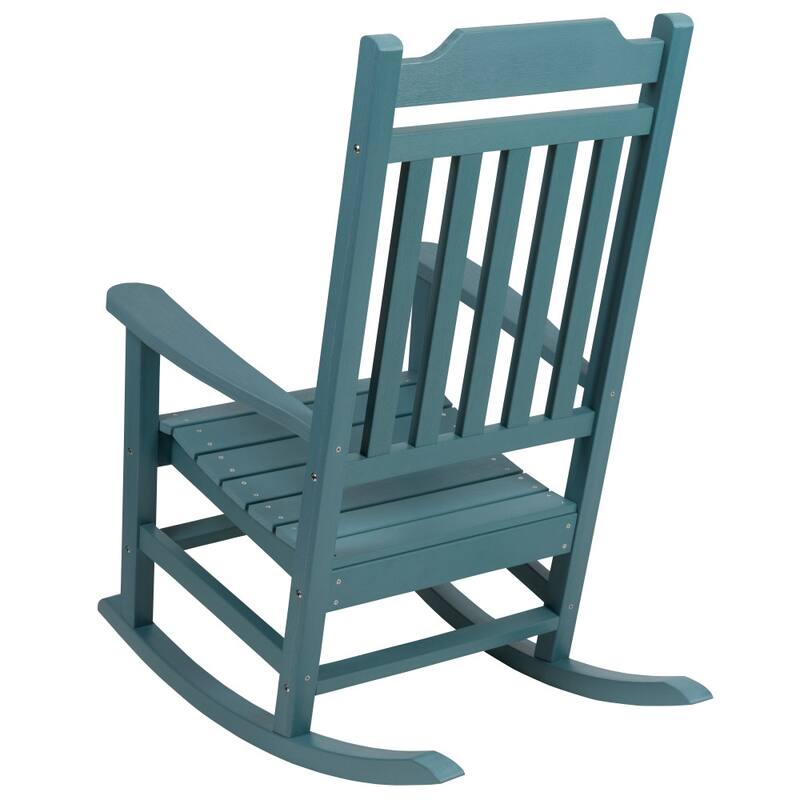 All-Weather Rocking Chair in Faux Wood - Patio and Backyard Furniture
