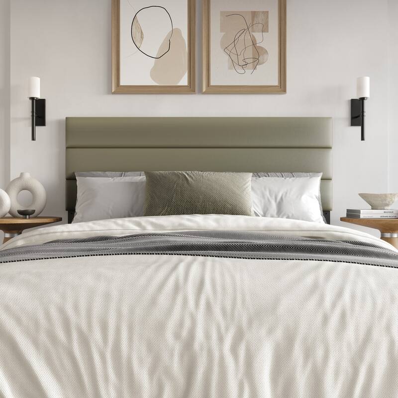 Clayfell Scranton Upholstered Headboard - Queen - Silver