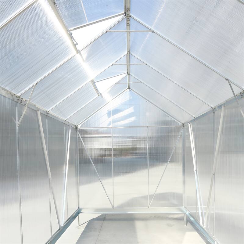 Polycarbonate Greenhouse,Heavy Duty Outdoor Walk-in Green House Kit - 6.3'*10.2'*7'